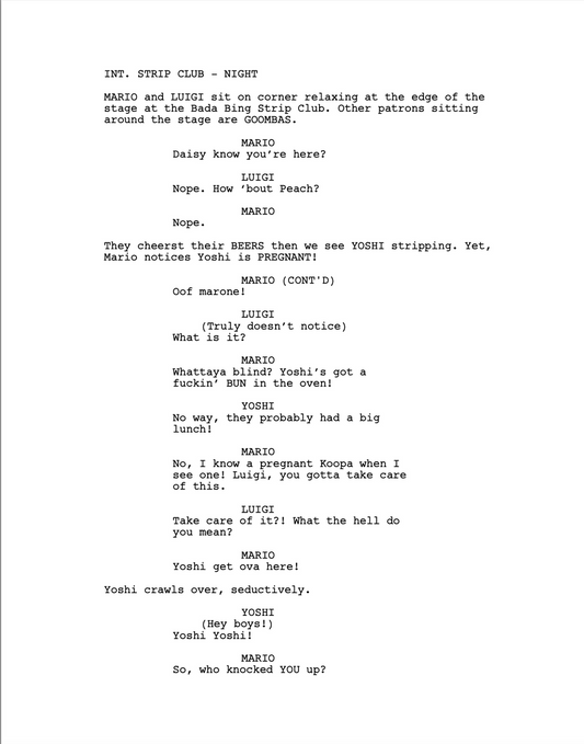 WEDNESDAY BTS - MARIO MAFIA EP 2 SCRIPT: YOSHI BABY MAMA
