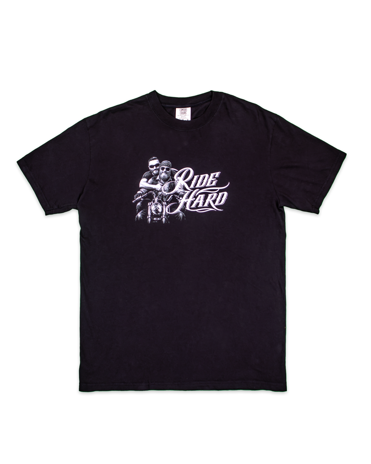 Bikers Ride Hard T-Shirt - Black