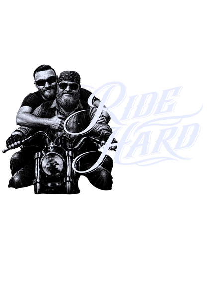 Bikers Ride Hard T-Shirt - Black