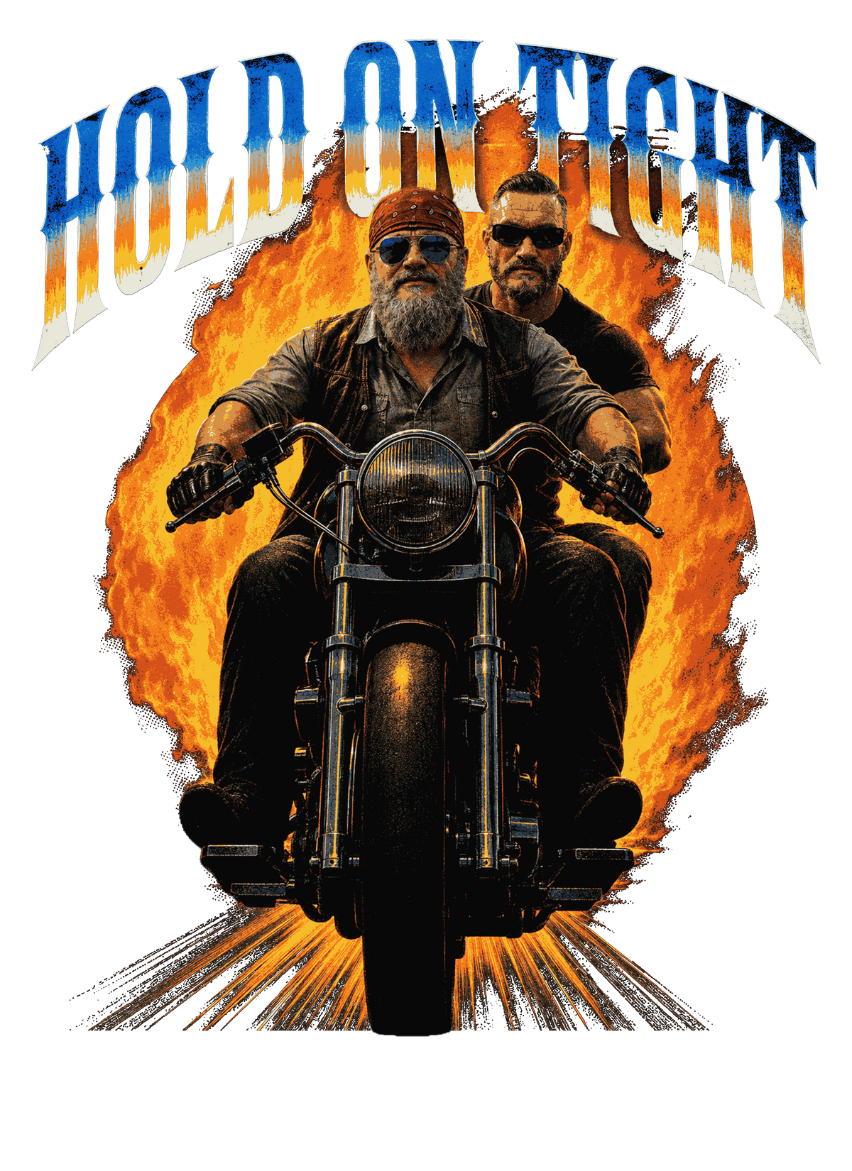 Bikers Hold On T-Shirt - Black