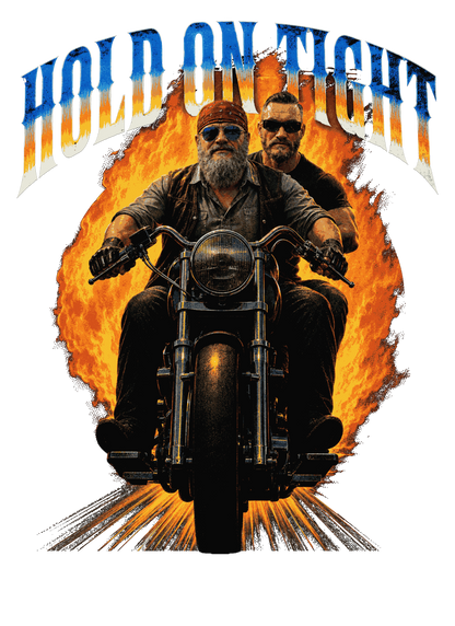 Bikers Hold On T-Shirt - Black